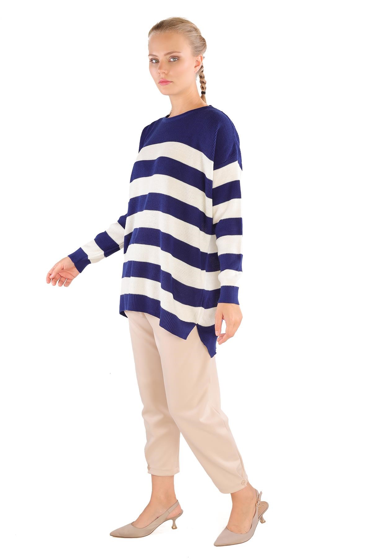 Bisiklet Yaka Çizgili Tunik 5380 Laci 6