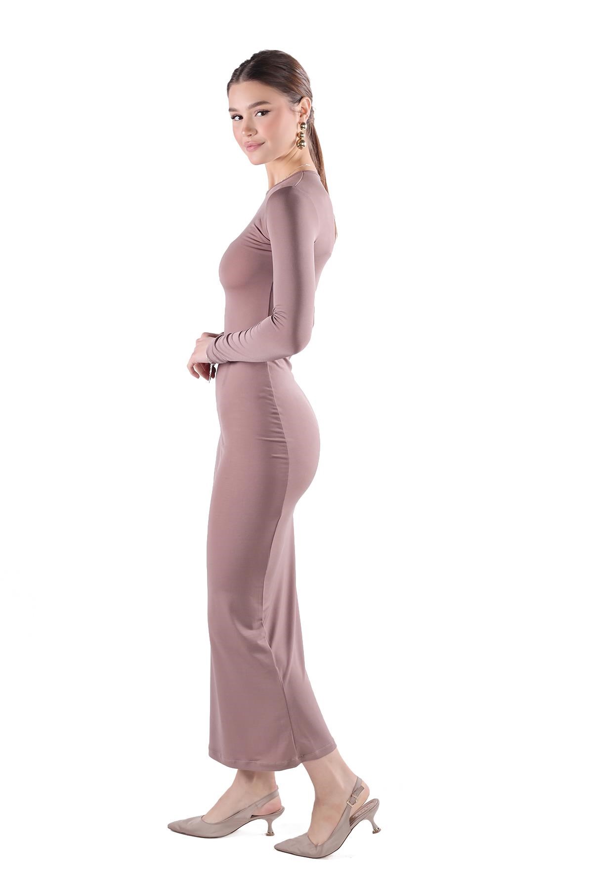 Camel Bisiklet Yaka Elbise 376 2