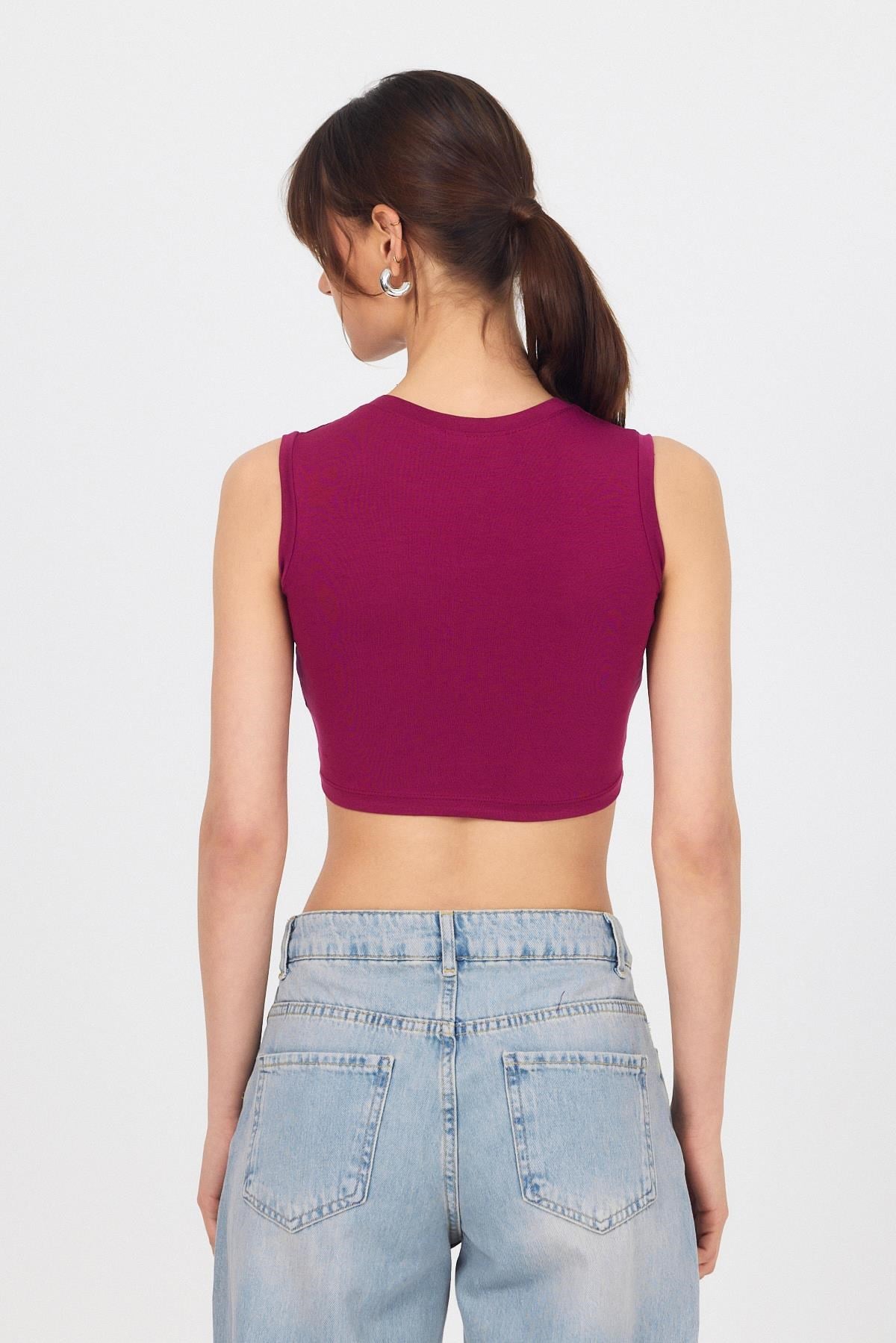 Bordo Bisiklet Yaka Crop Atlet 9189M 5
