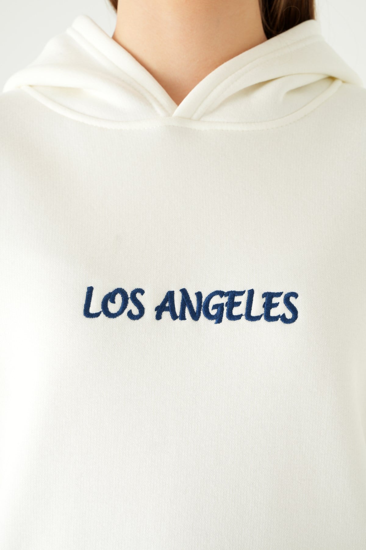 Los Angeles Baskılı Sweat 1042 Krem 4