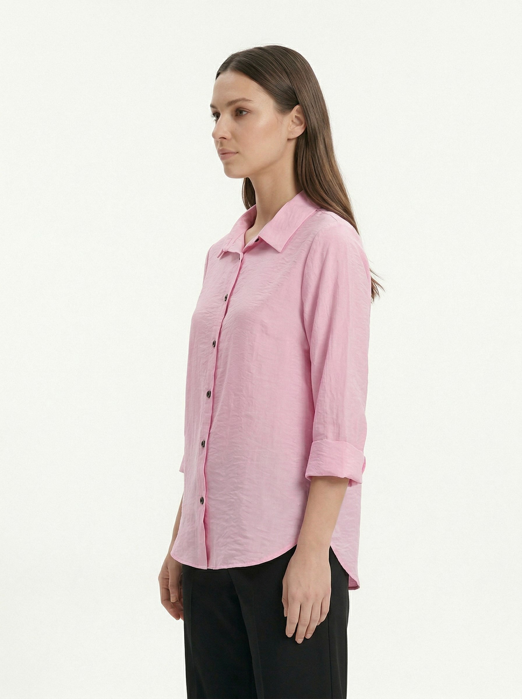Fakir Kol Oversize Gömlek 4143 Pembe 2