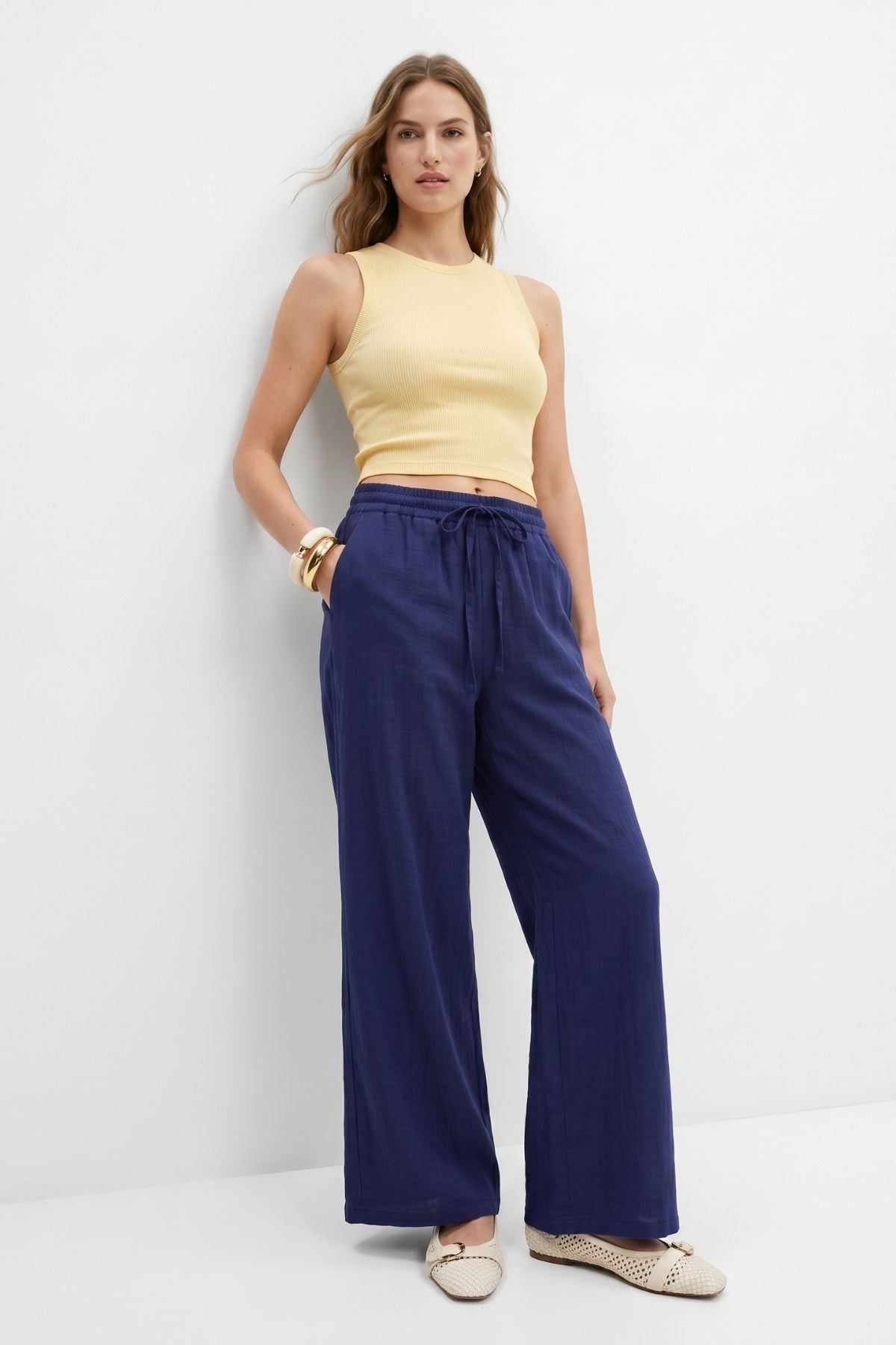 Geniş Paça Pantolon 8561A Laci