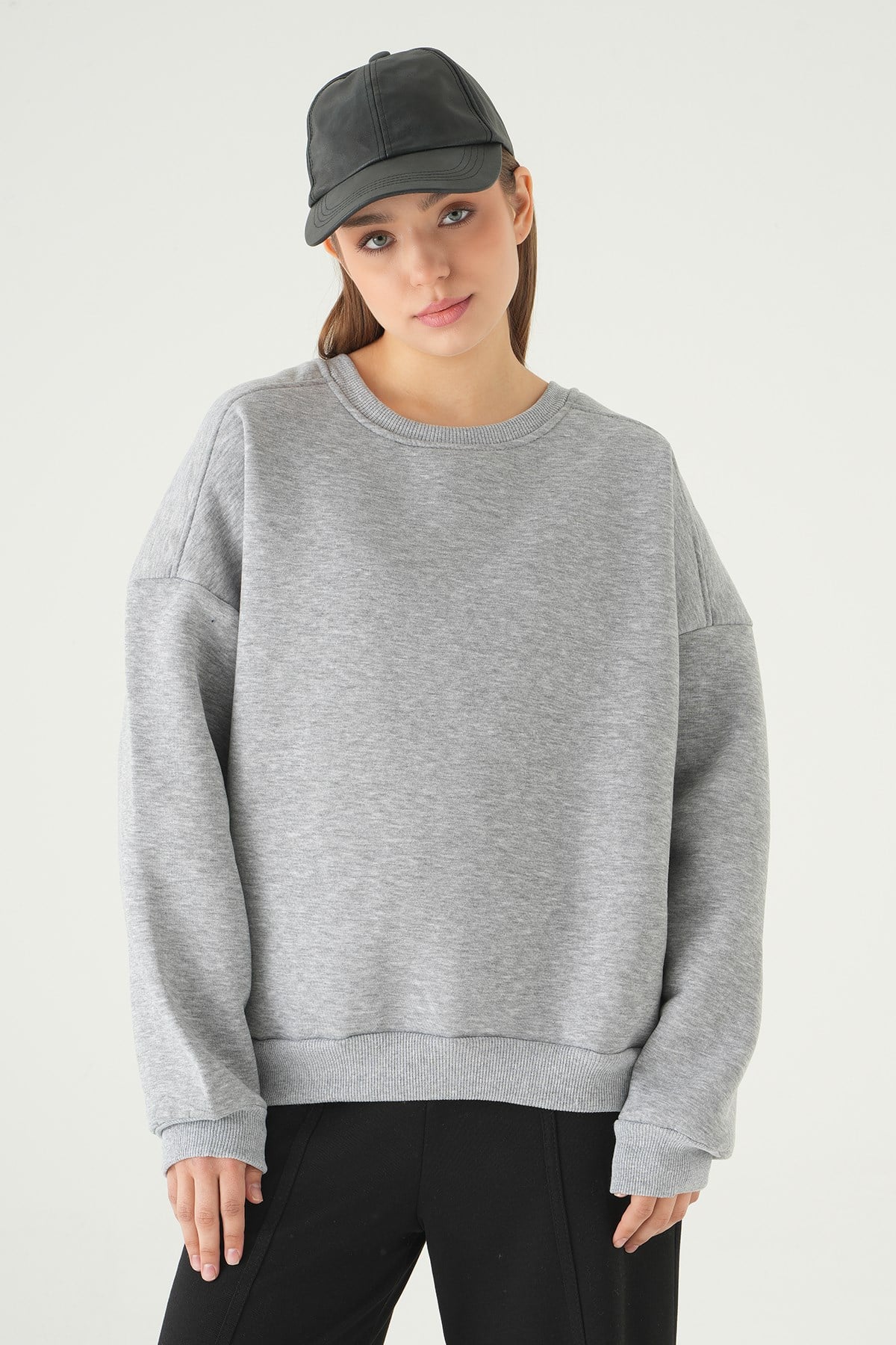 Bisiklet Yaka Sweat 1029 Gri 2