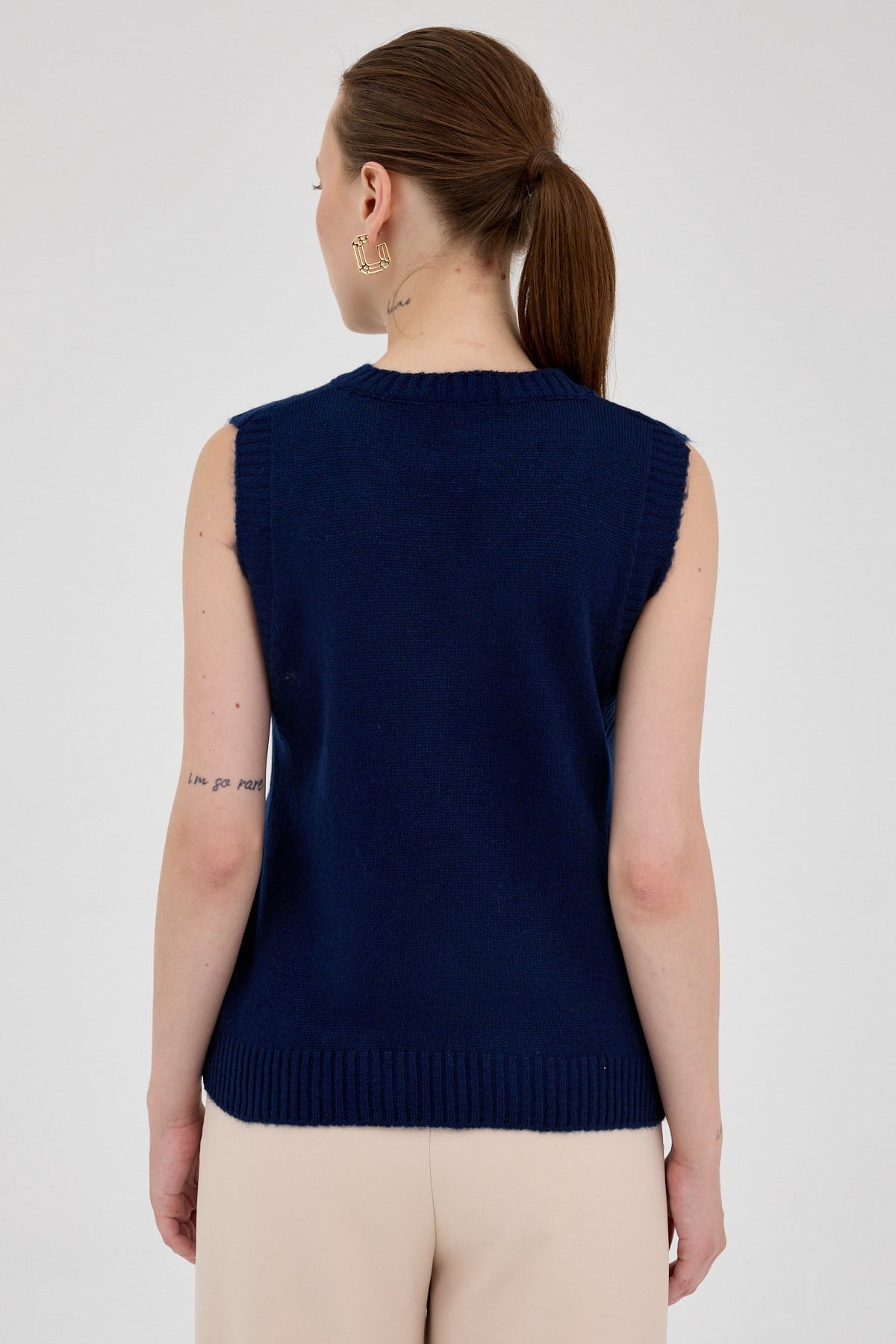 Laci Oversize V Yaka Kadın Süveter 2292 5