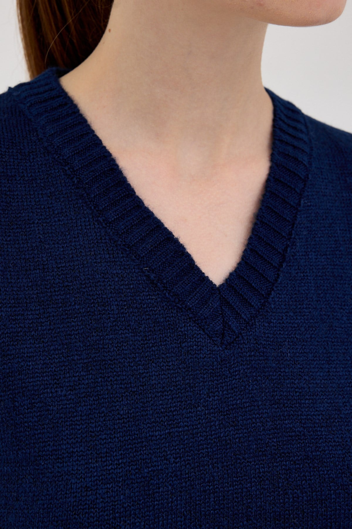 Laci Oversize V Yaka Kadın Süveter 2292 4