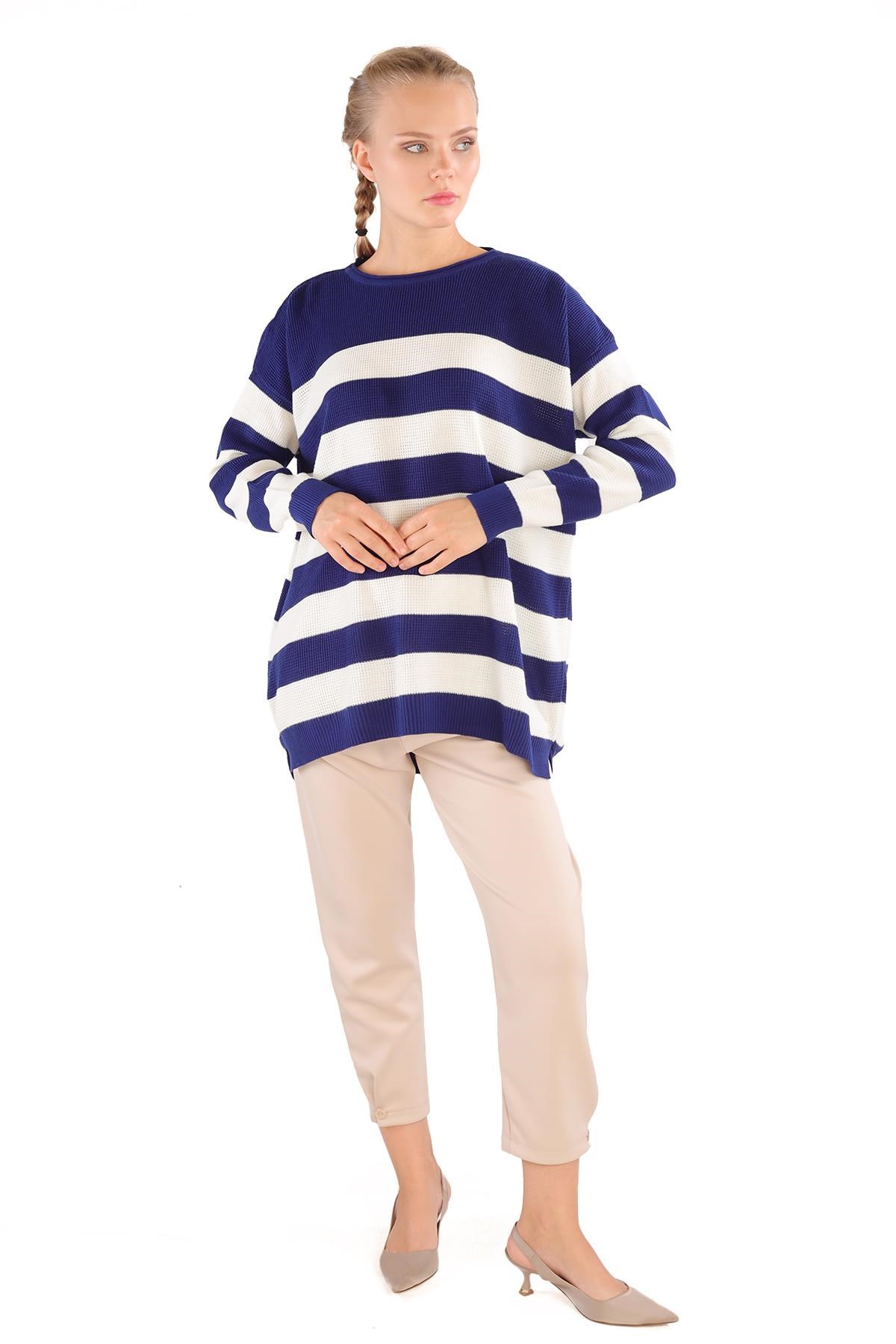 Bisiklet Yaka Çizgili Tunik 5380 Laci 7