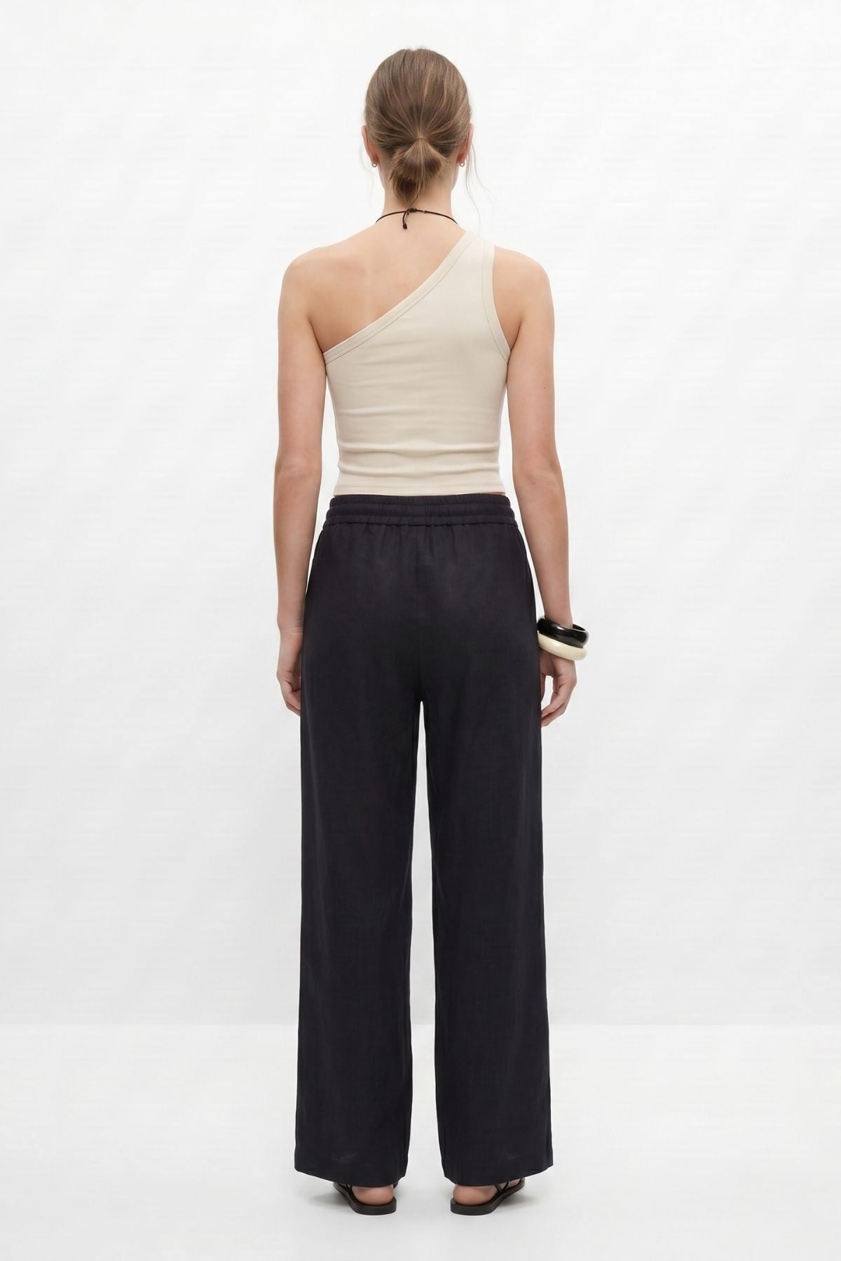 Geniş Paça Pantolon 8561A Siyah 3