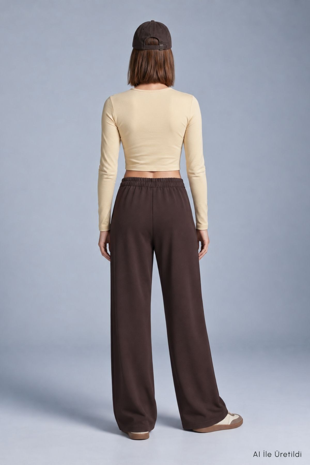 Geniş Paça Pantolon 8425A Kahve 3