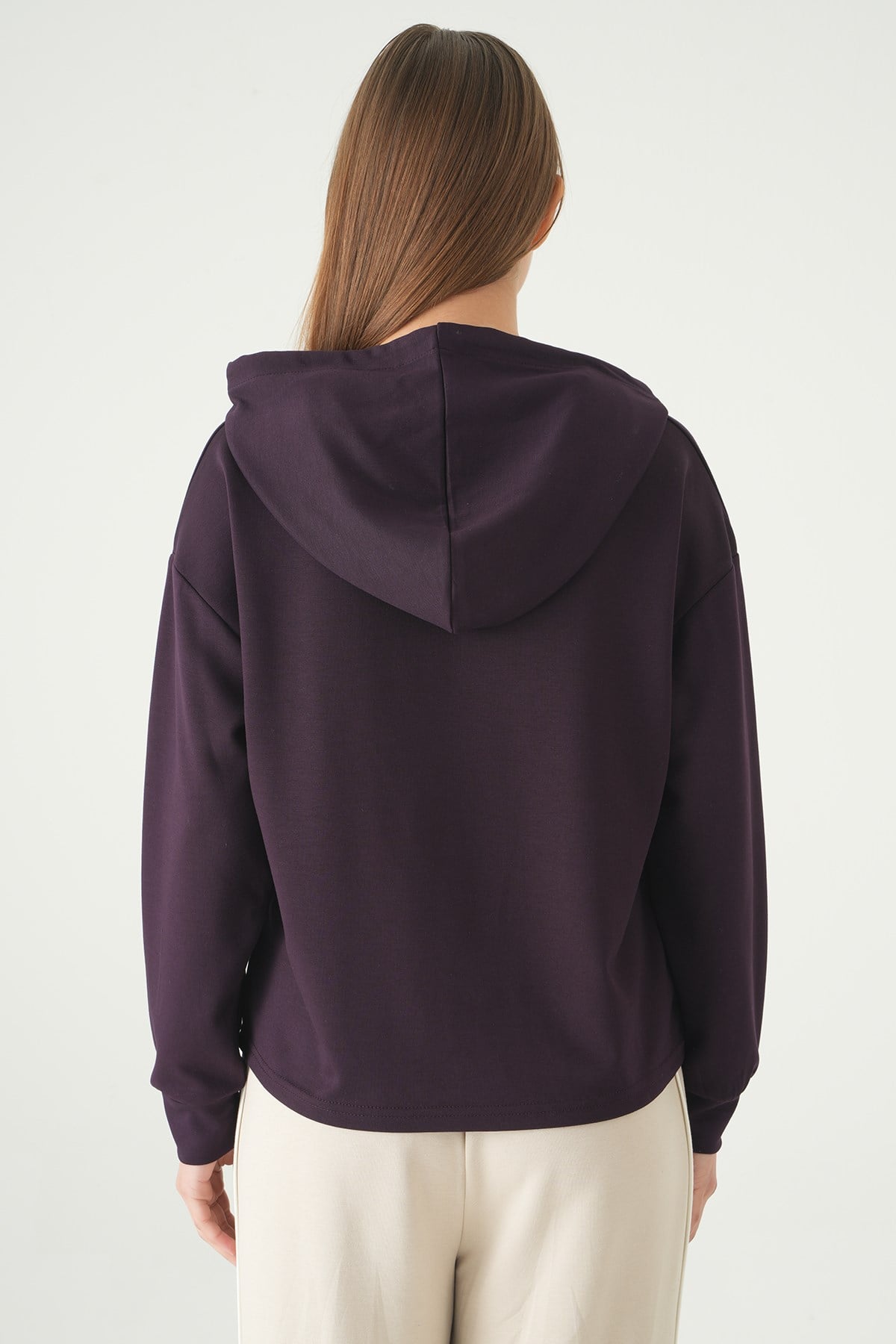 Mürdüm Şerit Detay Sweat 8308A 5