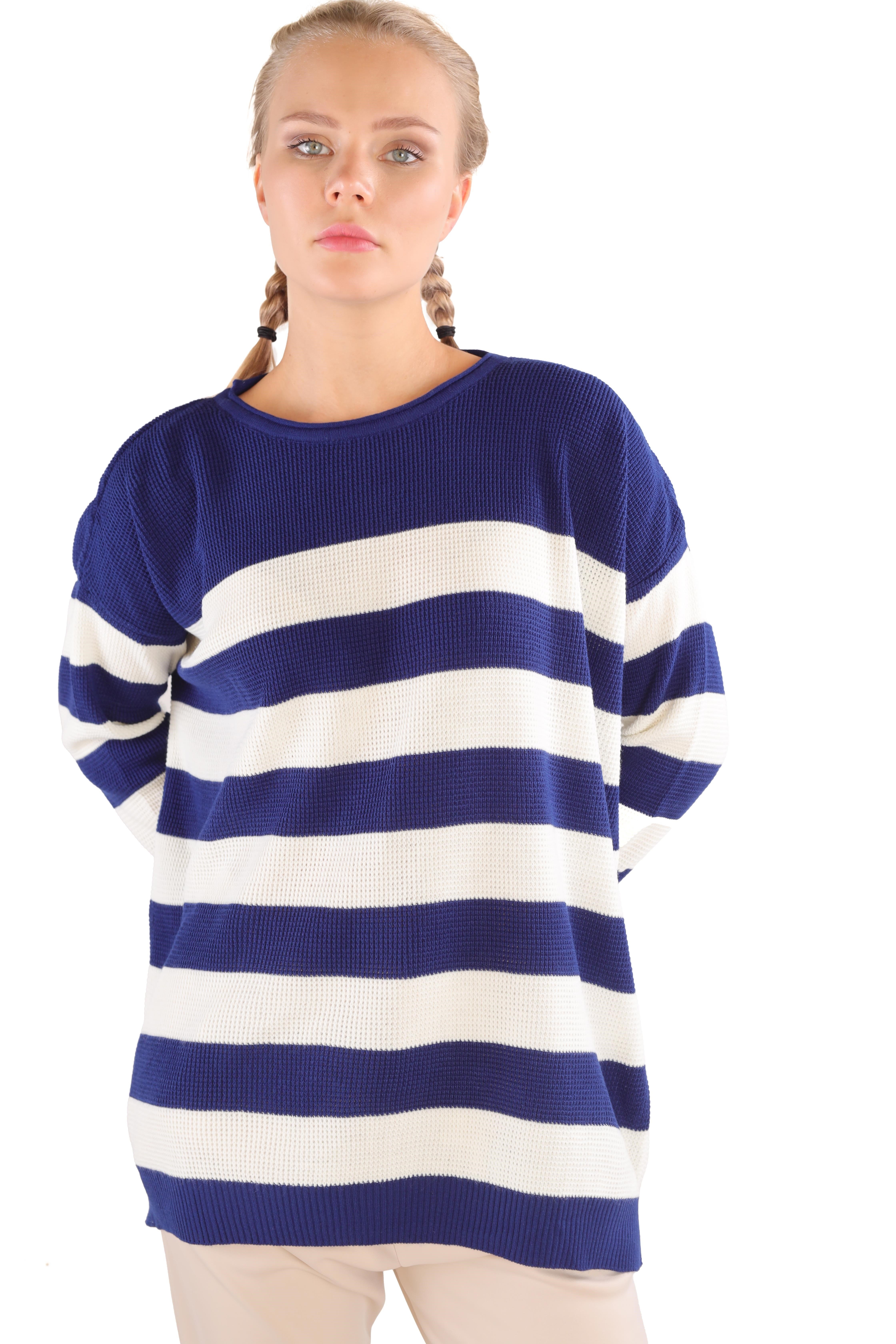 Bisiklet Yaka Çizgili Tunik 5380 Laci 3