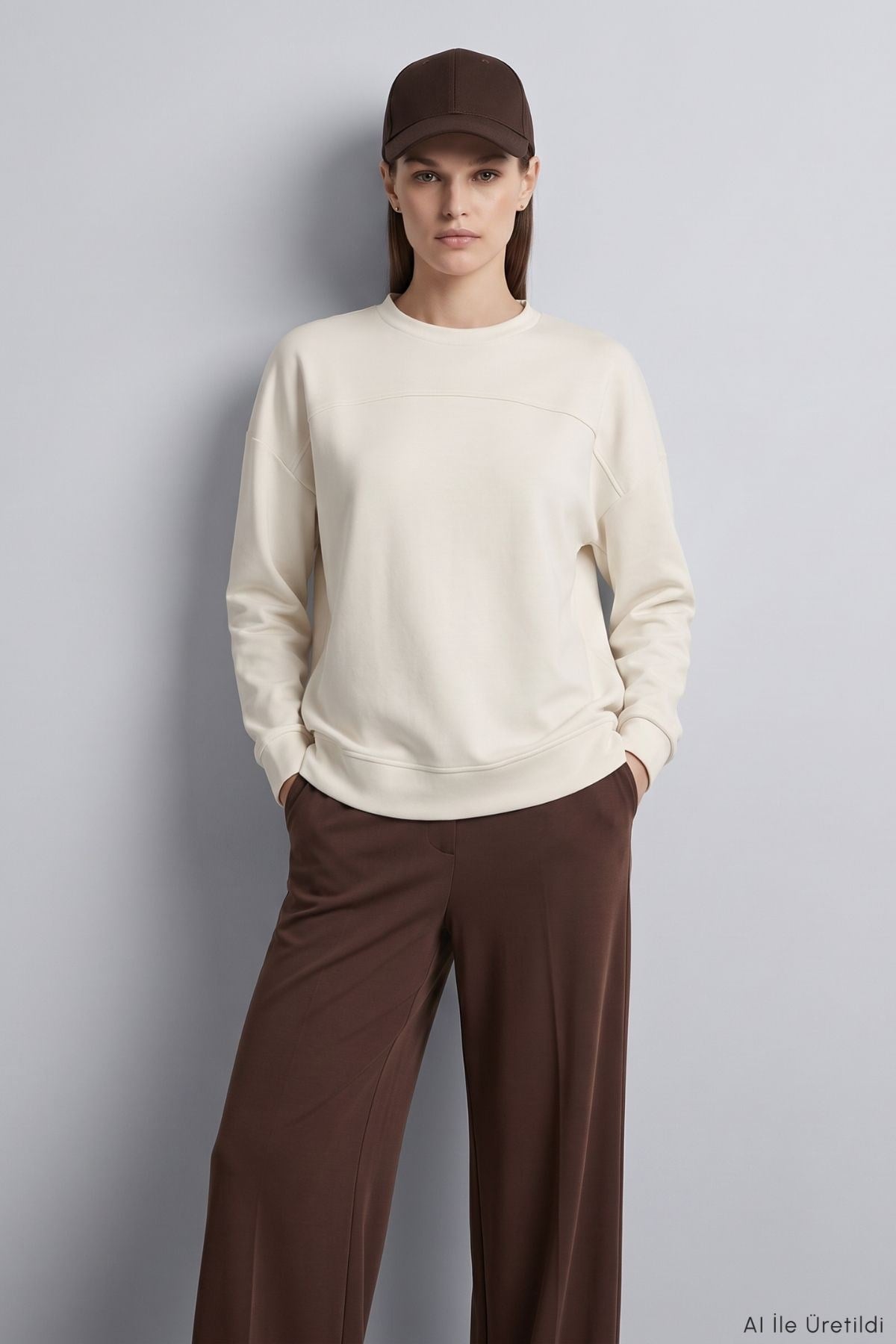 Bisiklet Yaka Tunik 8203A Ekru 2