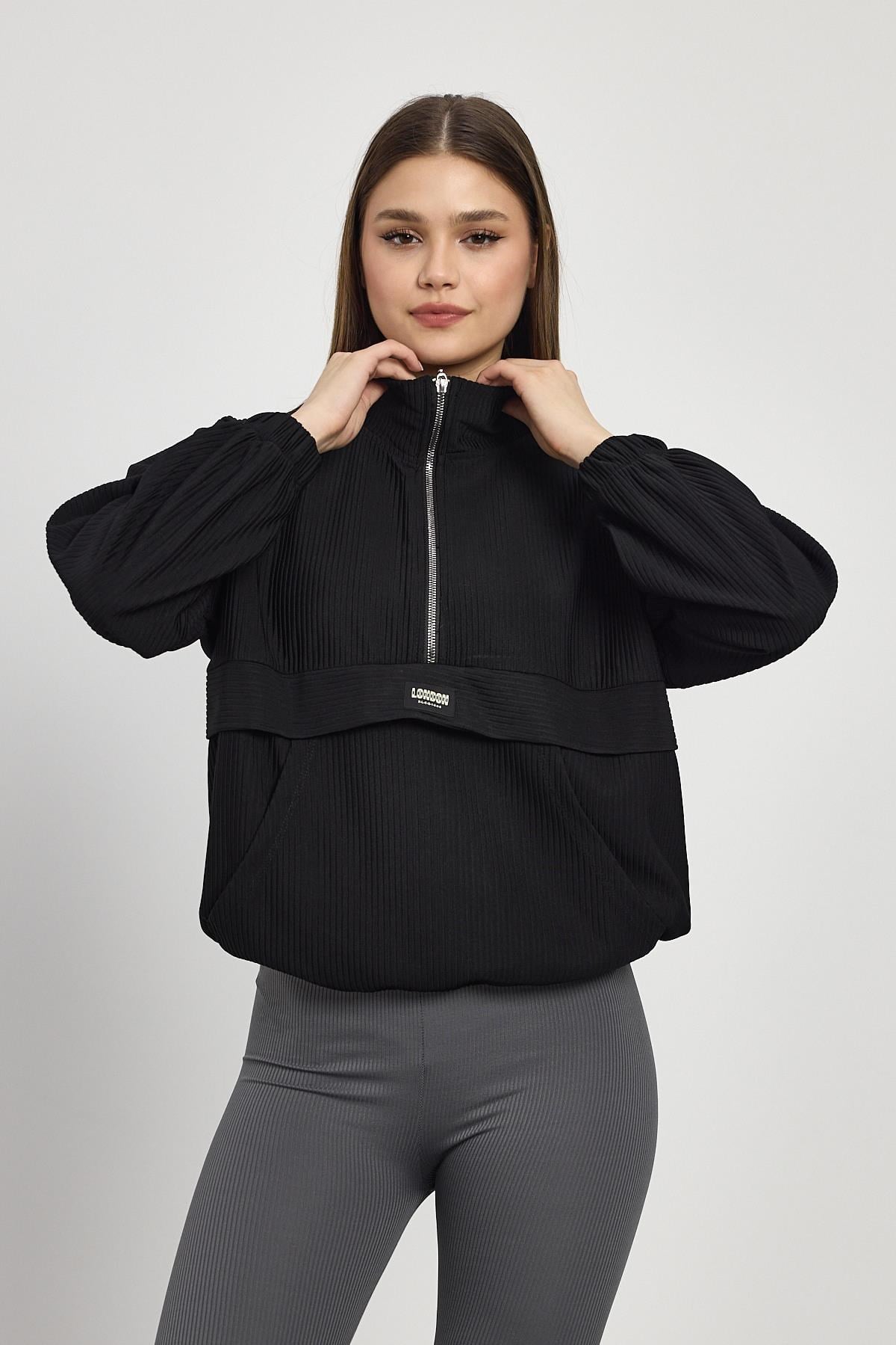 Kanguru Cep Detay Sweat 1052 Siyah 7