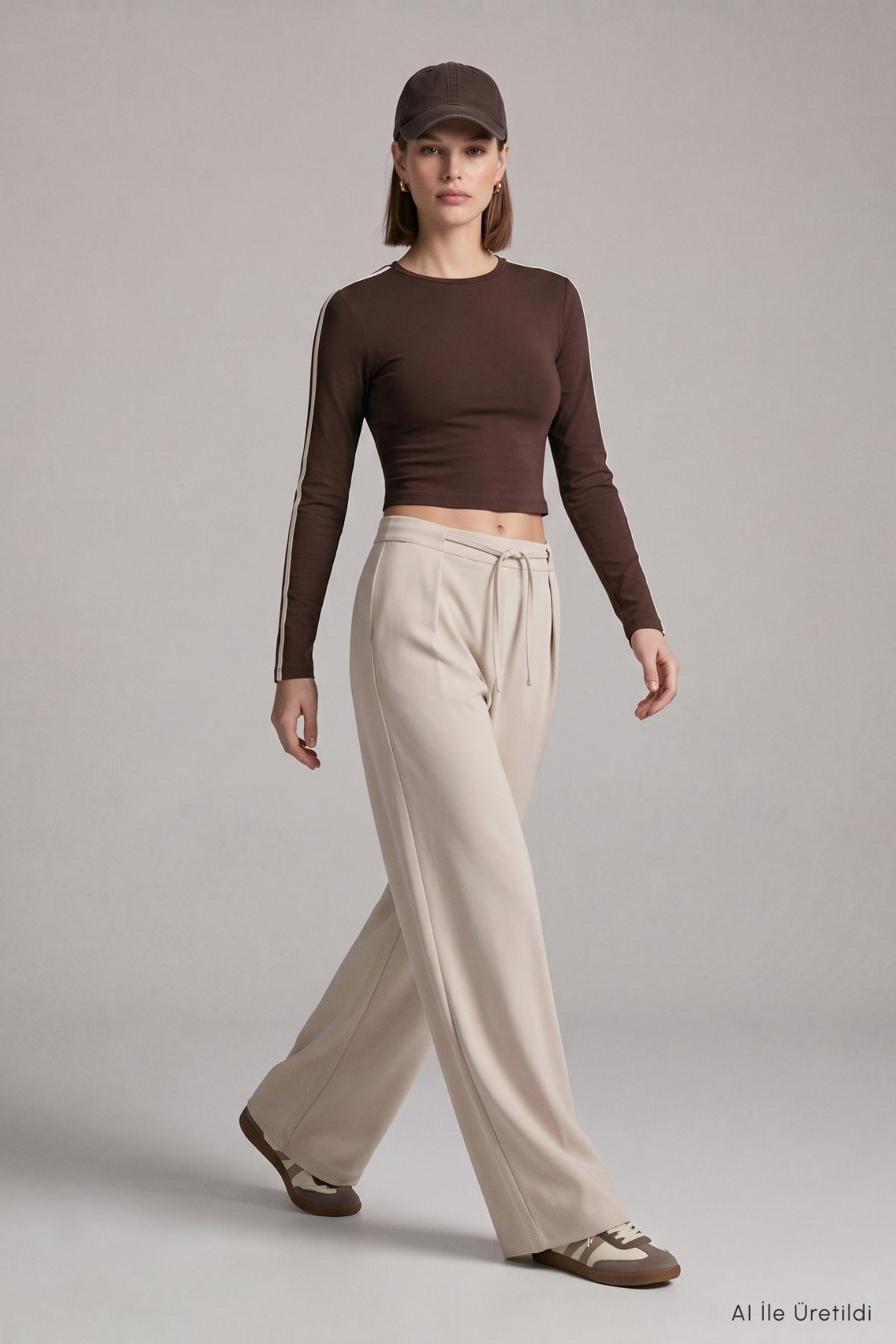 Geniş Paça Pantolon 8425A Bej 2