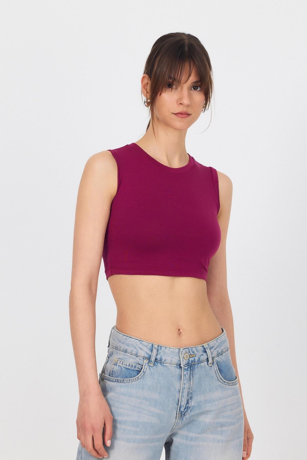 Bordo Bisiklet Yaka Crop Atlet 9189M 6