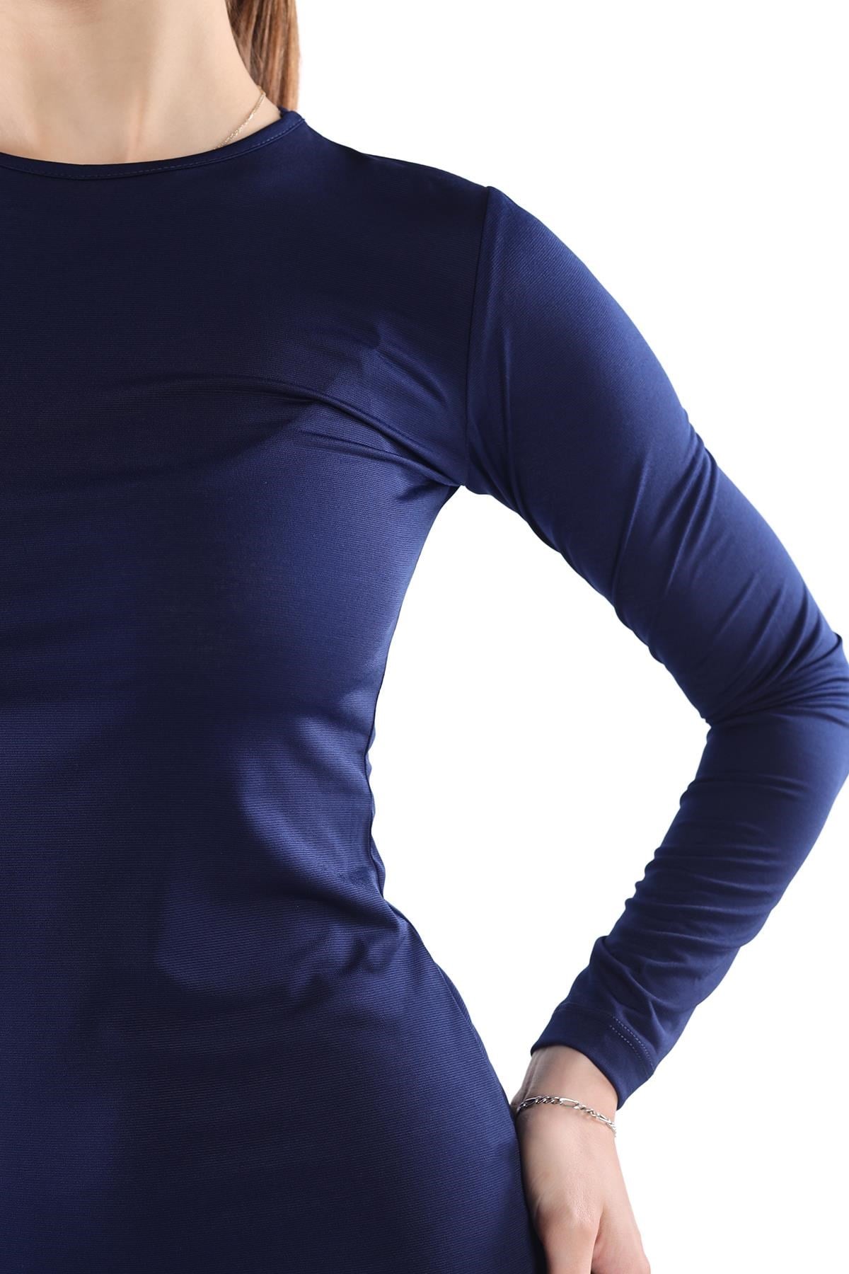 Bisiklet Yaka Elbise 376 Laci 4