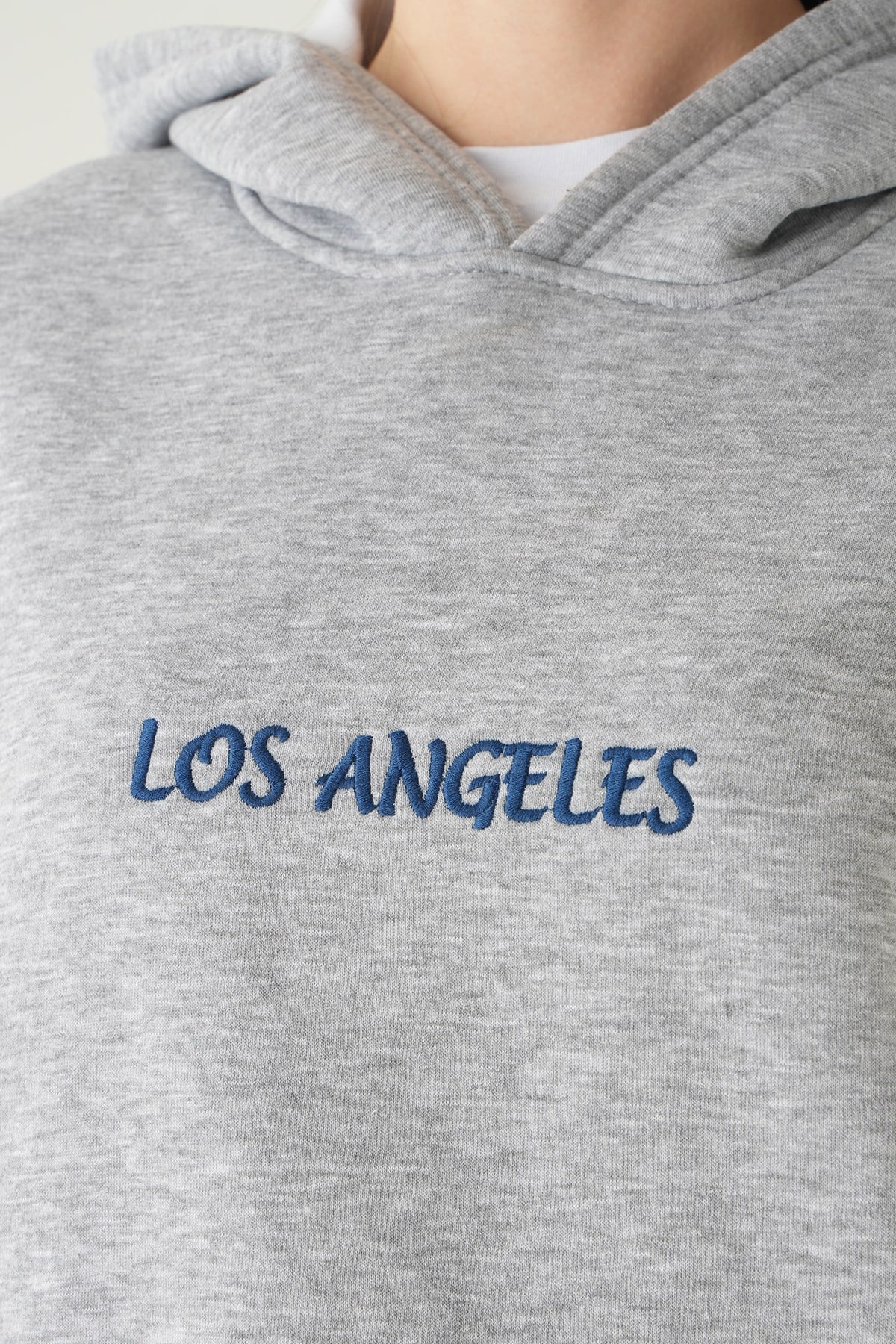 Los Angeles Baskılı Sweat 1042 Gri 4