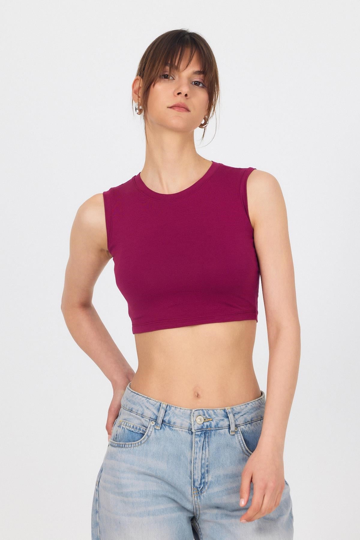 Bordo Bisiklet Yaka Crop Atlet 9189M 2