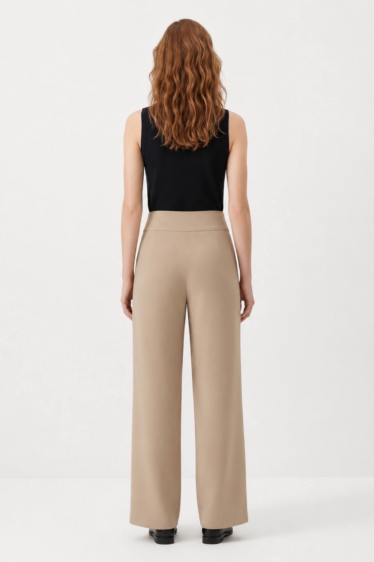 Kemer Detay Palazzo Pantolon 8421A Camel 3