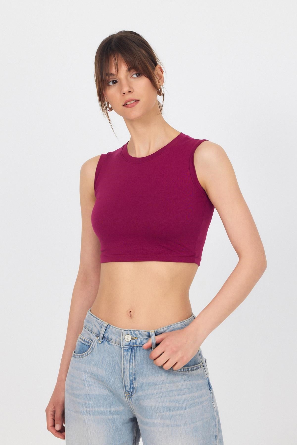 Bordo Bisiklet Yaka Crop Atlet 9189M 8