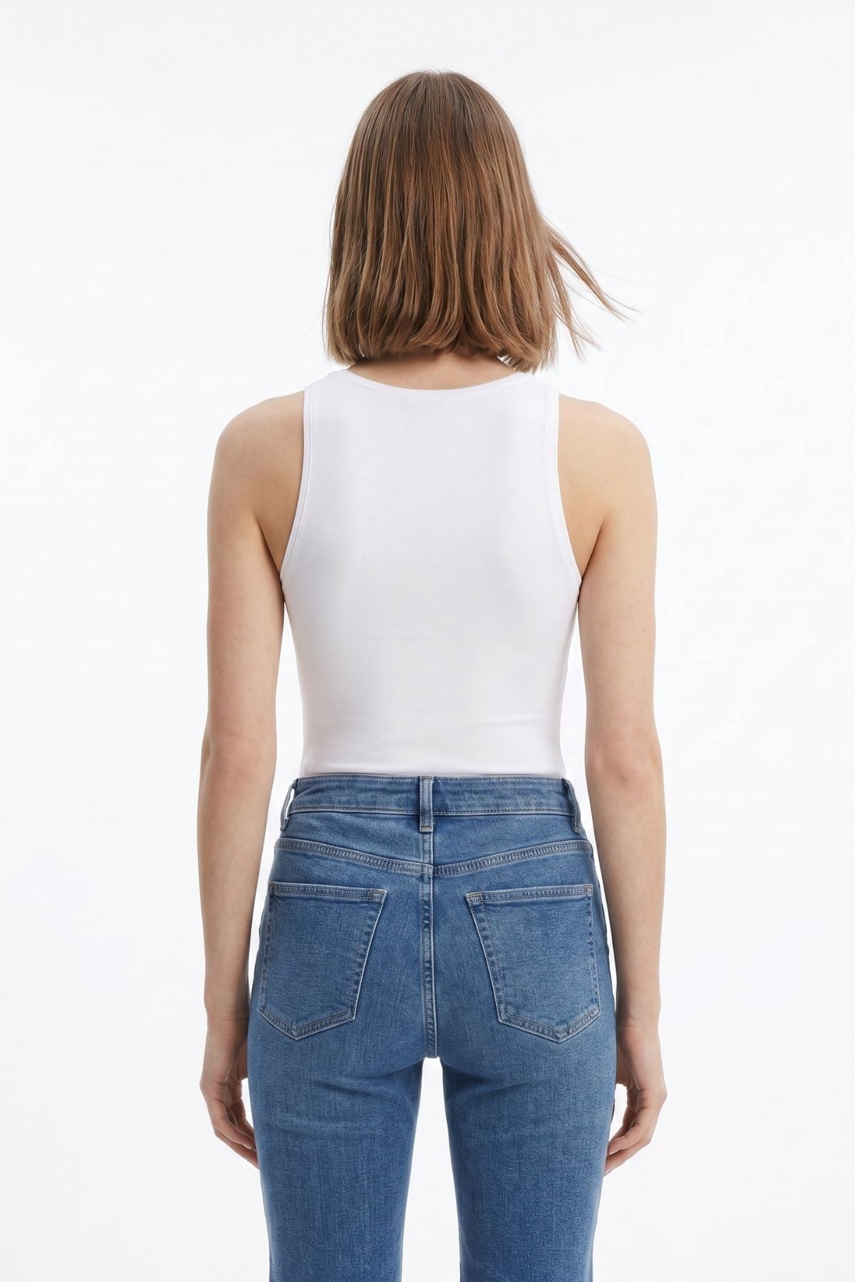 Halter Yaka Atlet 512 Beyaz 3