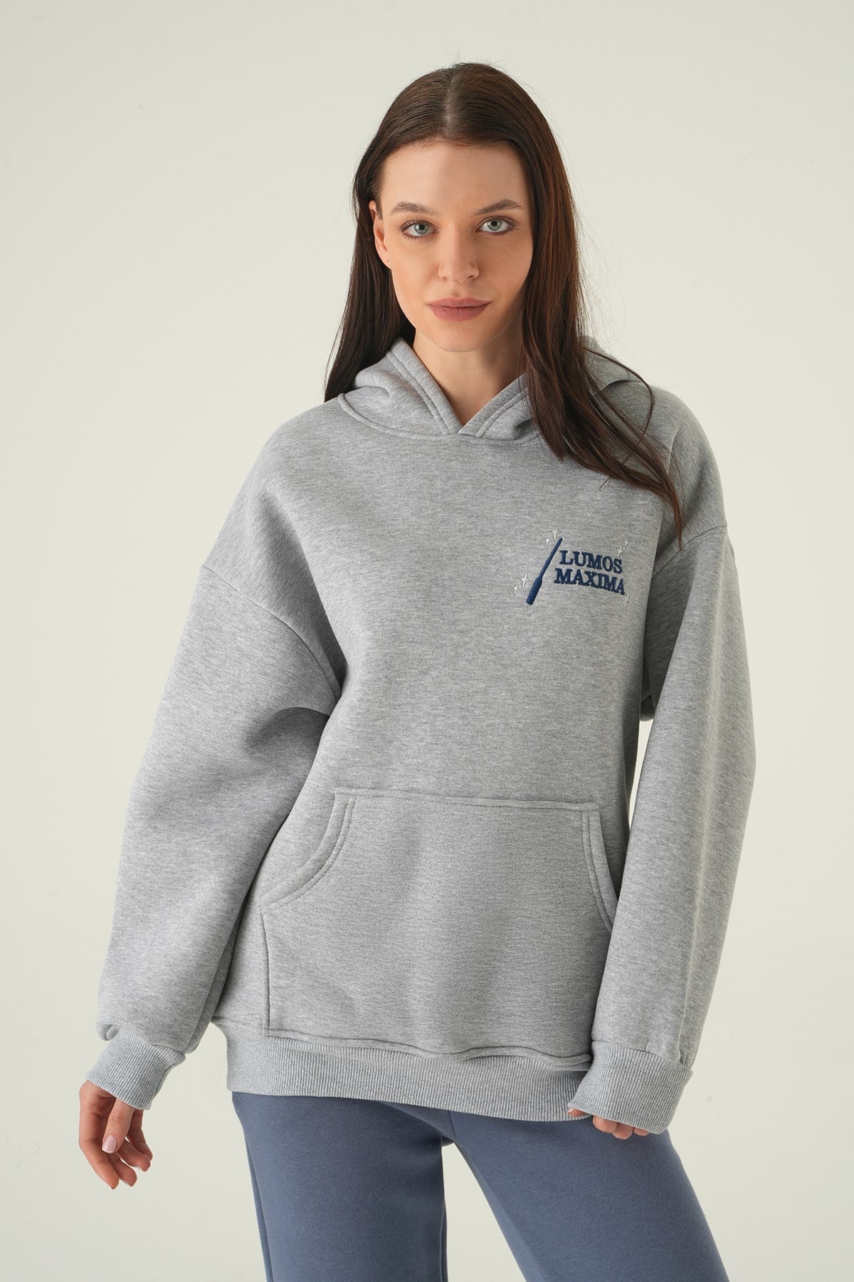 Kapüşonlu Sweat 1203 Gri 2