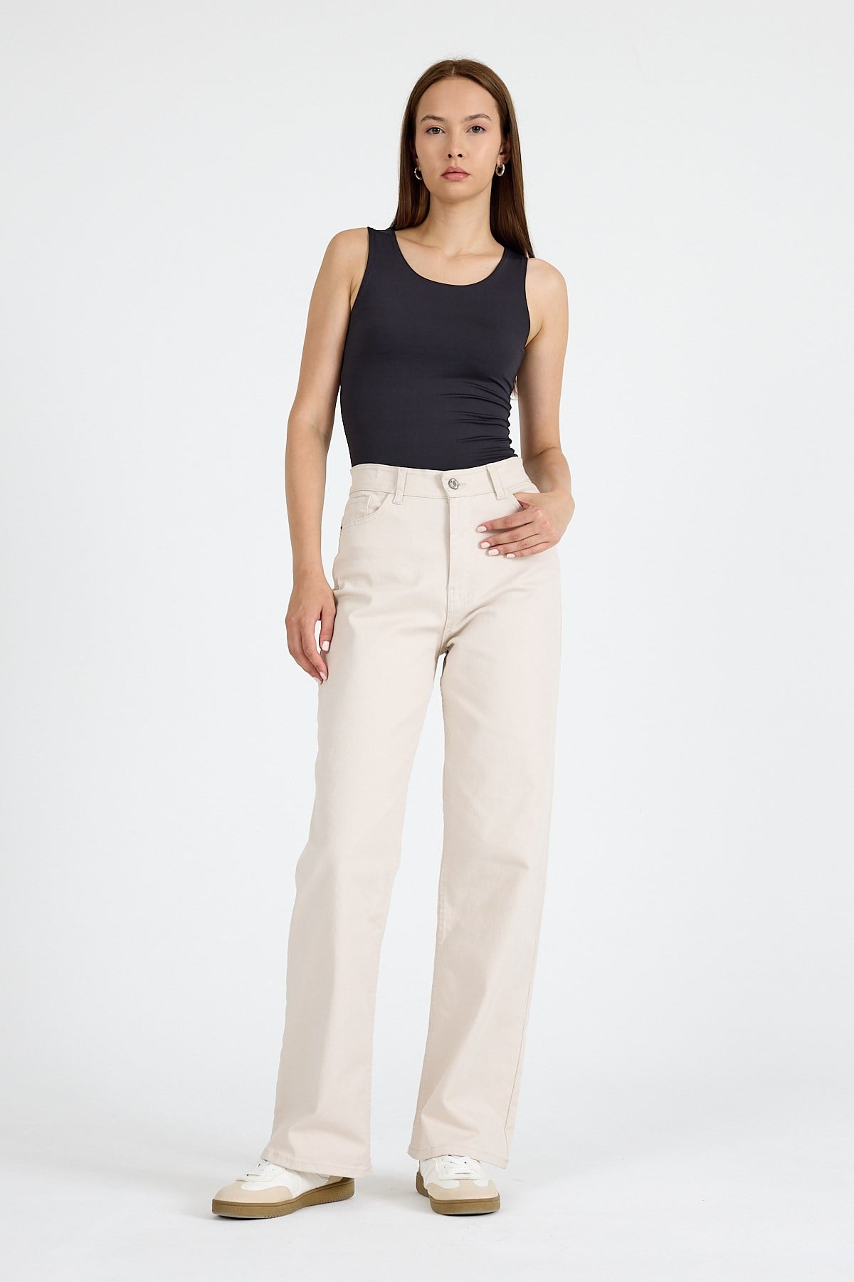 Siyah Slim Fit Kolsuz Basic Atlet 9194M 3