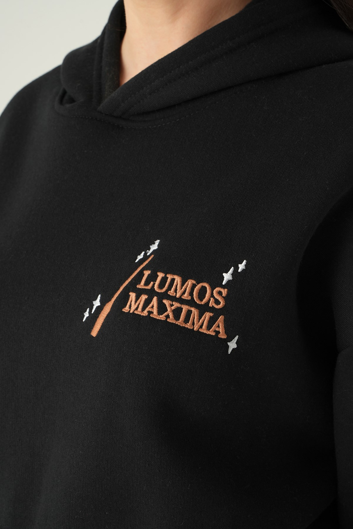 Kapüşonlu Sweat 1203 Siyah 4