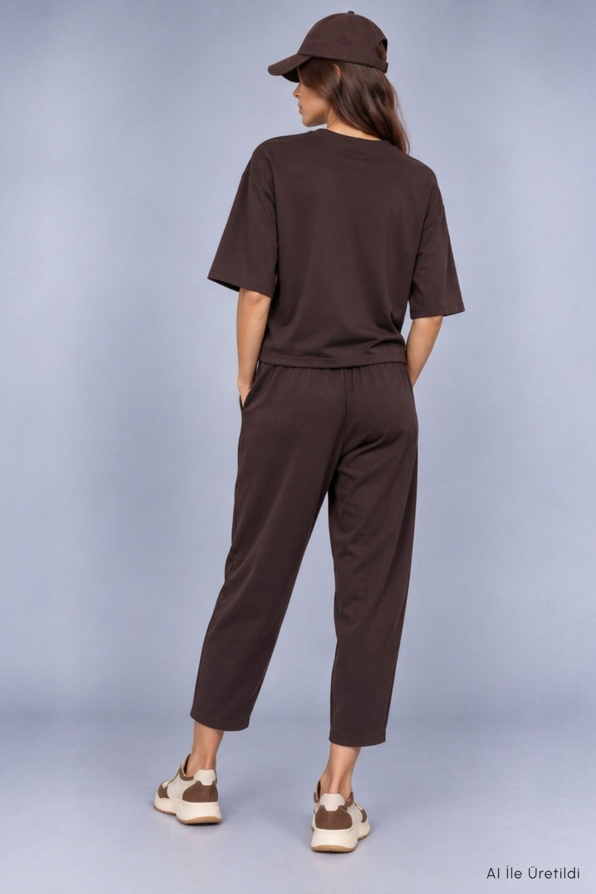 Bisiklet Yaka Pantolon Takım 8749A Kahve 3