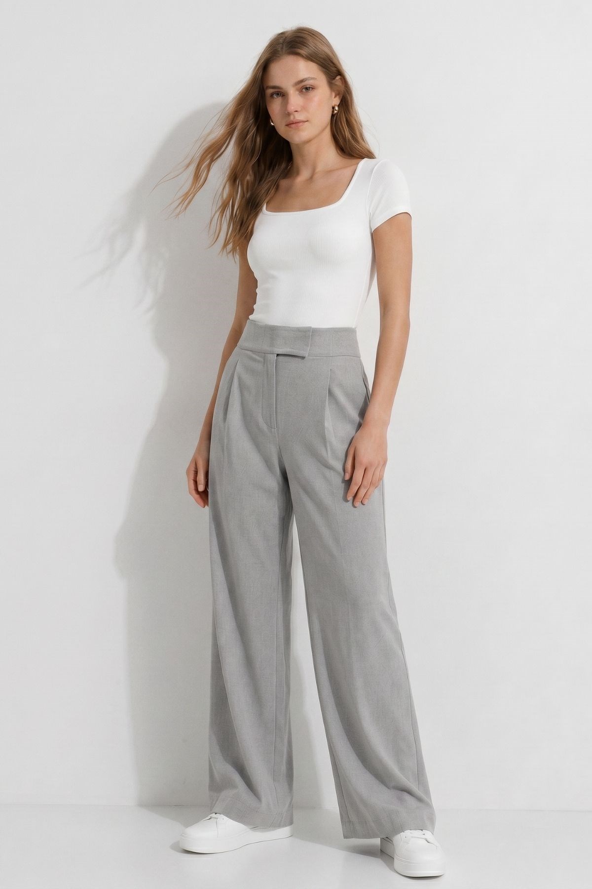Cırtlı Pantolon 8410A Gri