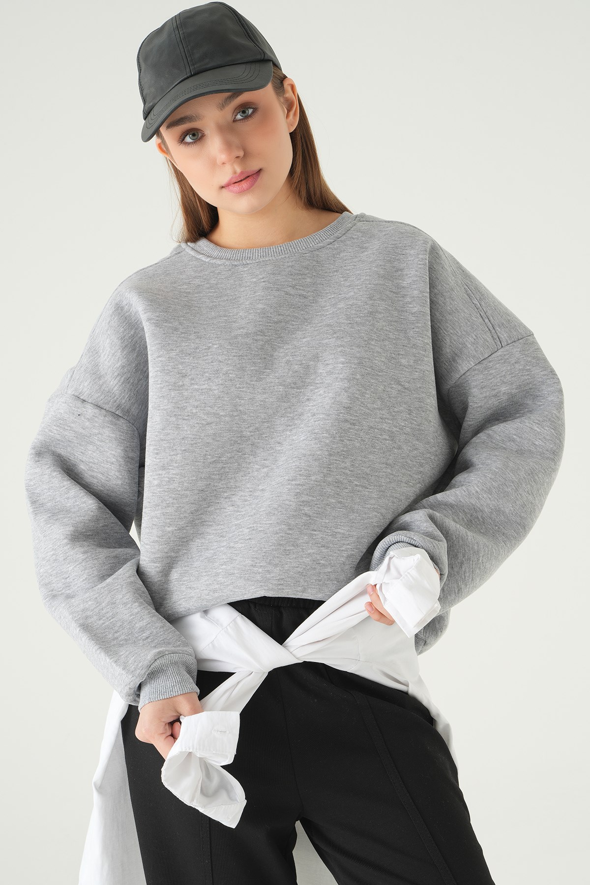 Bisiklet Yaka Sweat 1029 Gri 6
