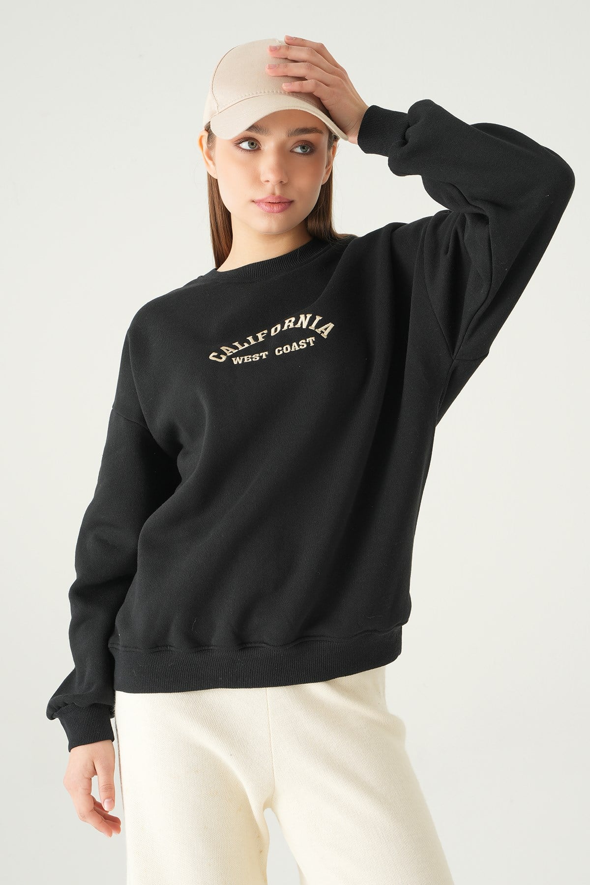 California Baskılı Sweat 1403 Siyah 6