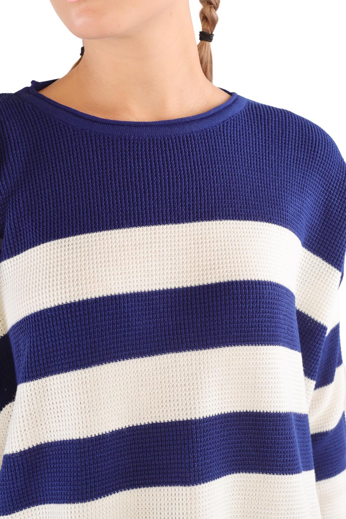 Bisiklet Yaka Çizgili Tunik 5380 Laci 4