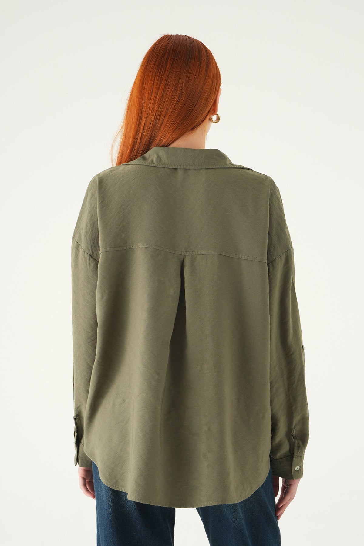 Haki Oversize Gömlek 2893 5