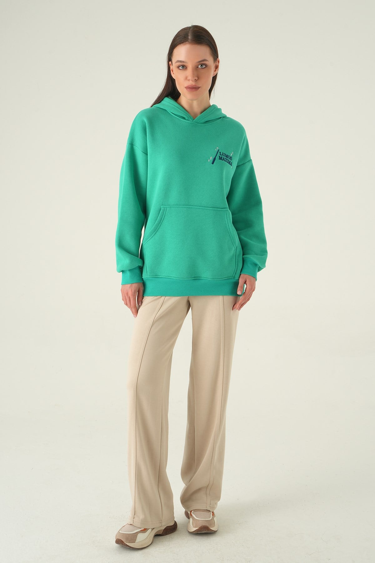 Kapüşonlu Sweat 1203 Yeşil 3