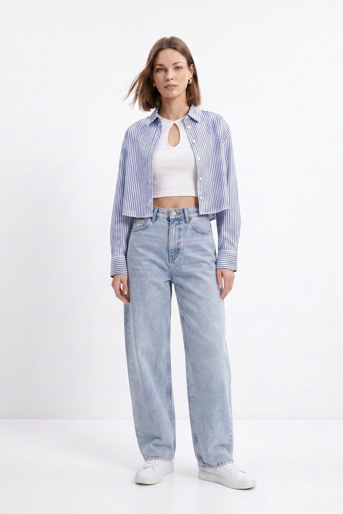 Yüksek Bel Baggy Jean 1061 Buzkar