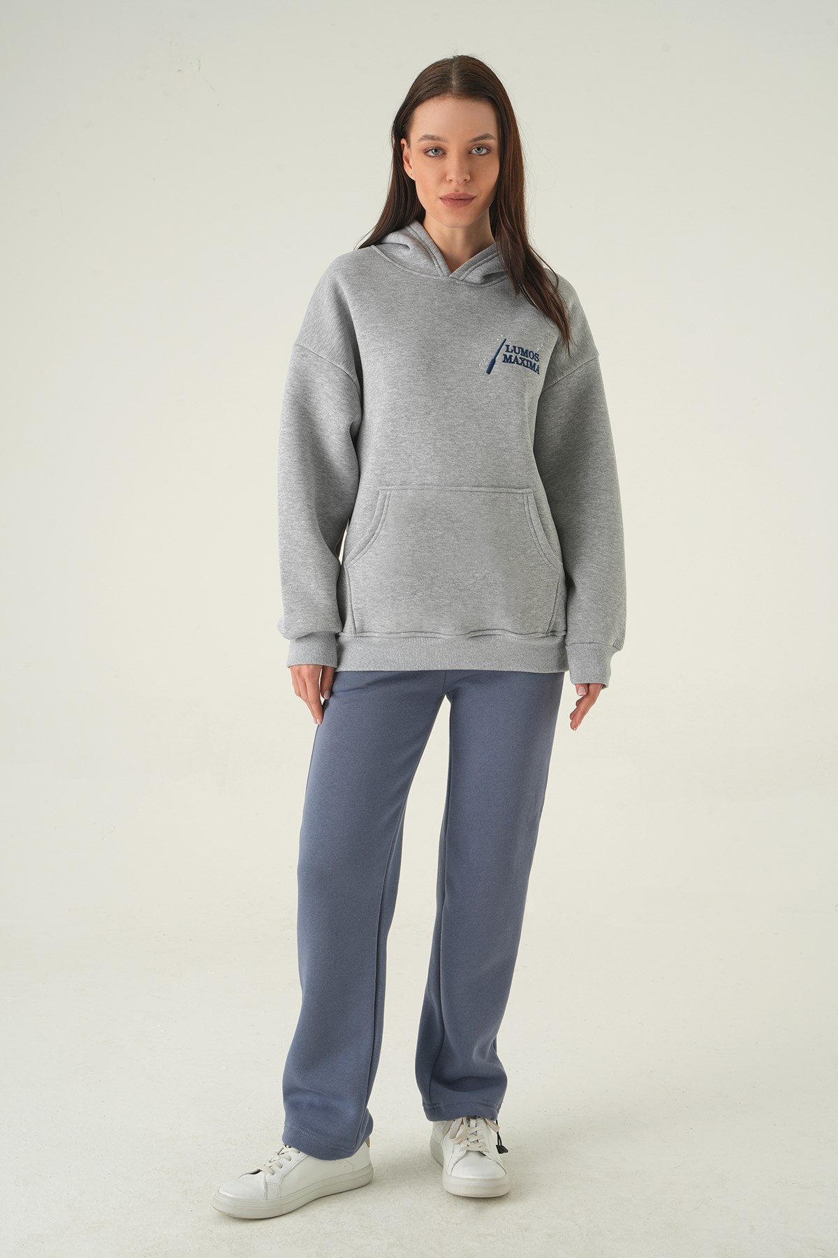 Kapüşonlu Sweat 1203 Gri 3
