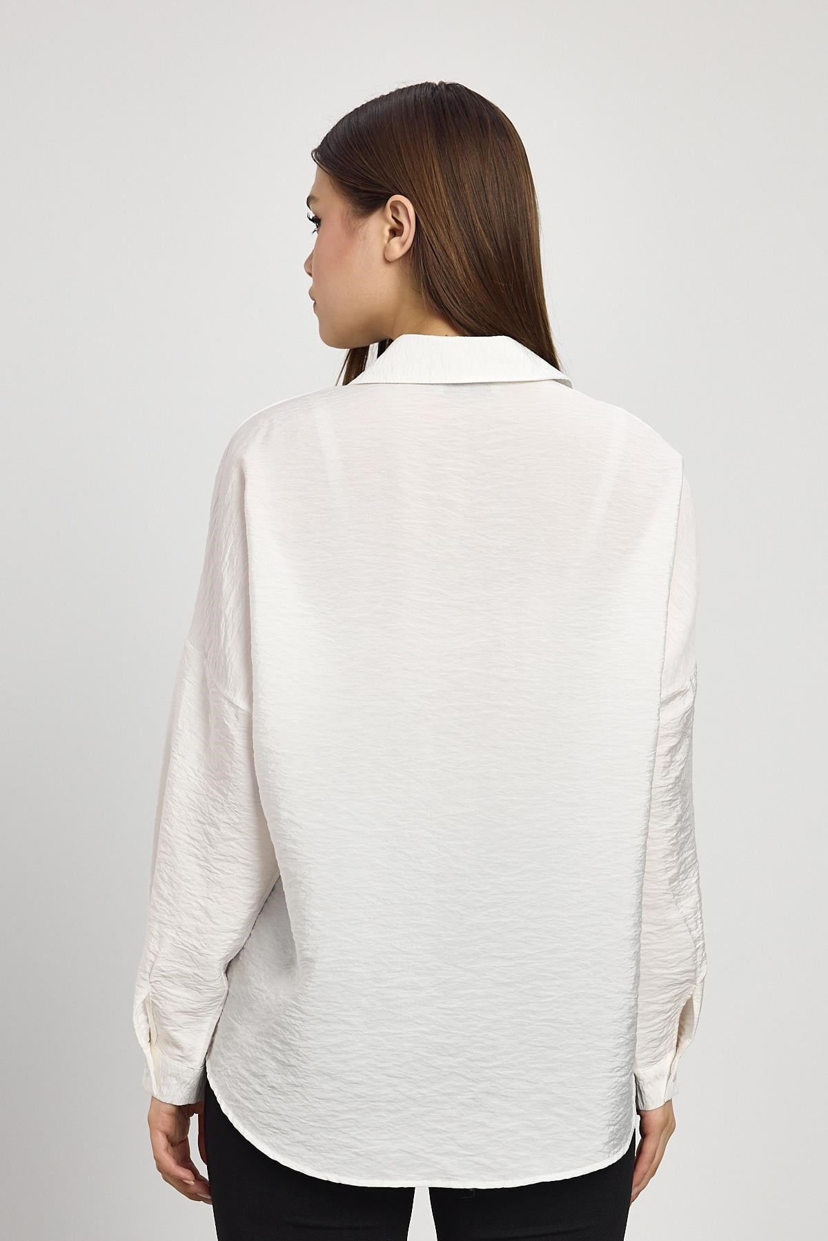 Oversize Klasik Gömlek 4316A Beyaz 5