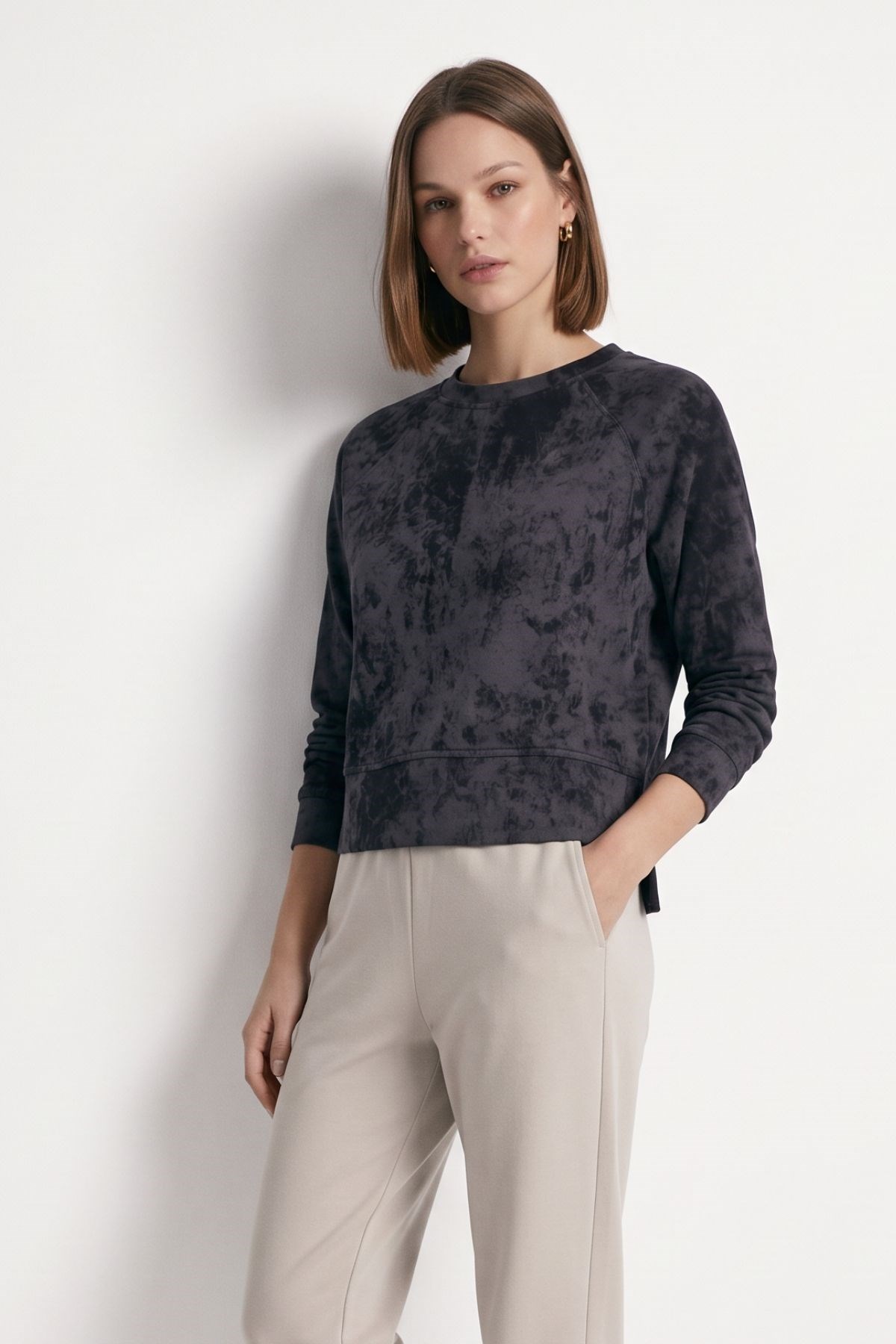 Bisiklet Yaka Kısa Sweat 3268A Siyah 2