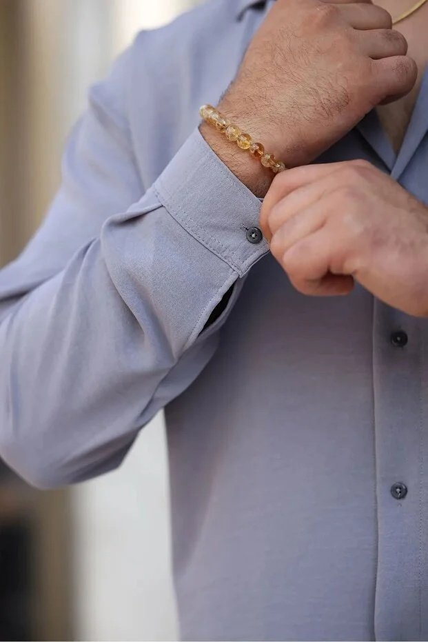 Erkek Siyah Bol Kesim Dokulu Oversize Salaş Ayrobin Gömlek